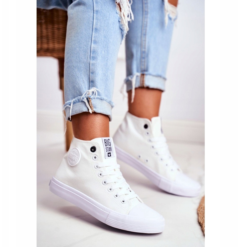 Hohe Sneakers für Damen Big Star Weiß FF274A171 1
