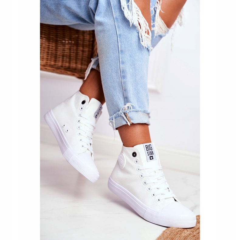 Hohe Sneakers für Damen Big Star Weiß FF274A171 2