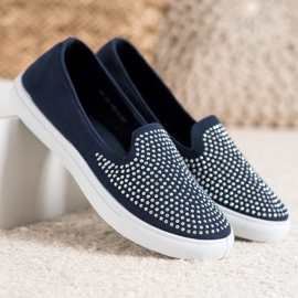 SHELOVET Stilvolle Slipper blau 2