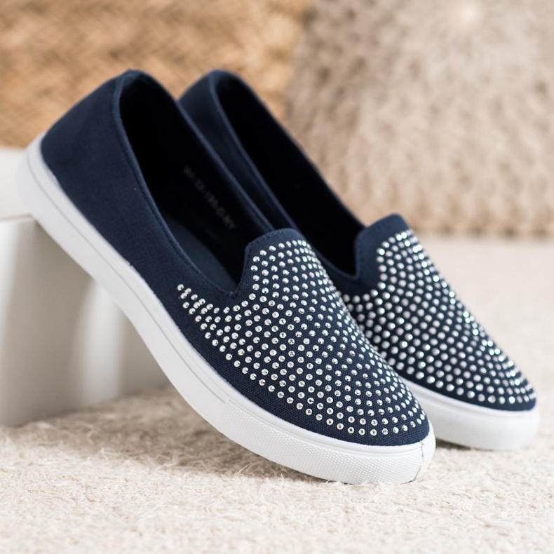 SHELOVET Stilvolle Slipper blau 2