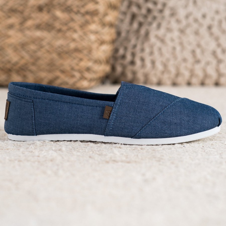 SHELOVET Marineblaue Slip-On-Sneakers 1