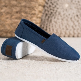 SHELOVET Marineblaue Slip-On-Sneakers 2