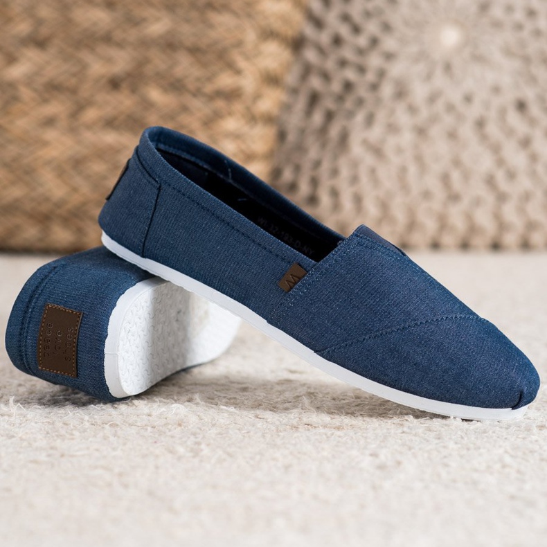SHELOVET Marineblaue Slip-On-Sneakers 2