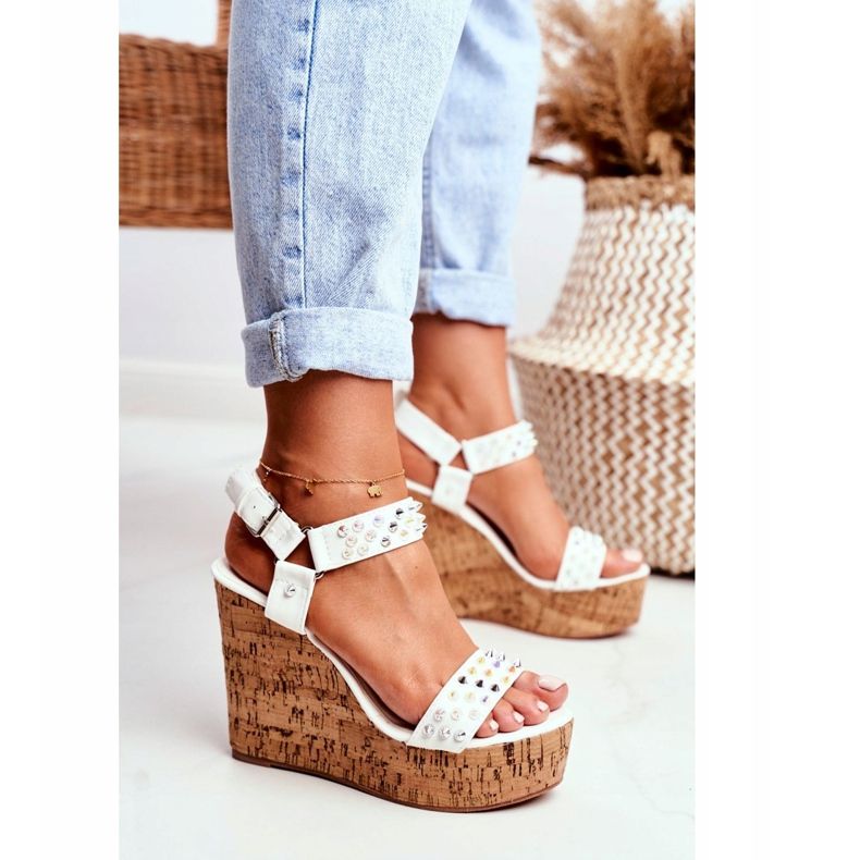 Damen Sandalen On Wedge Lu Boo White Gail weiß 2