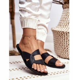 Klassische Hausschuhe für Damen Lu Boo Schwarz Mabella 1