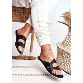 Klassische Hausschuhe für Damen Lu Boo Schwarz Mabella 2