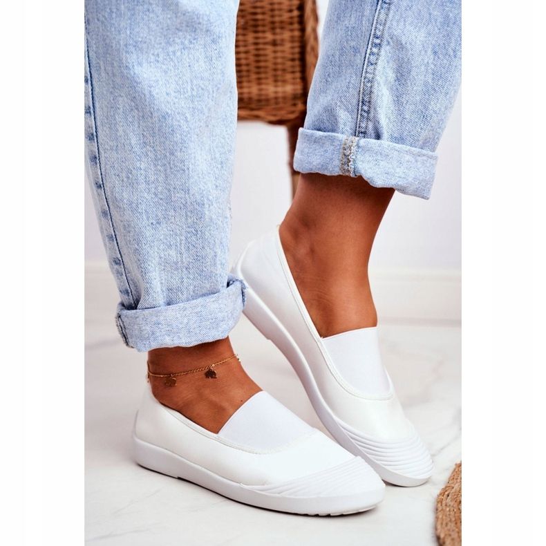 LU BOO Sneakers zum Hineinschlüpfen Slip-on Sneakers Weiß Justy 1
