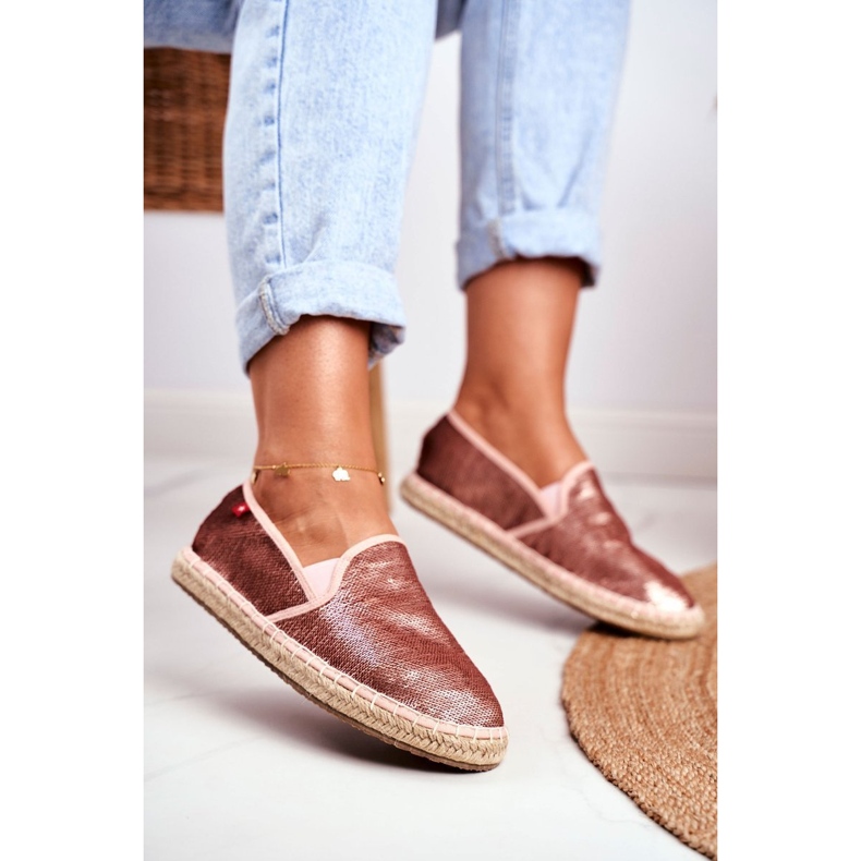 Damen Espadrilles, Geflochtene Sohle Pink Big Star DD274A163 rosa 1