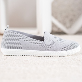 Via Giulia  Graue Sneakers mit Lochmuster 1