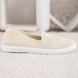 Via Giulia  Beige durchbrochene Sneakers 2