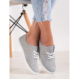 SHELOVET Hellgraue Turnschuhe 1