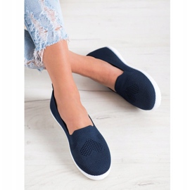 Via Giulia  Marineblaue Sneakers mit Lochmuster 1