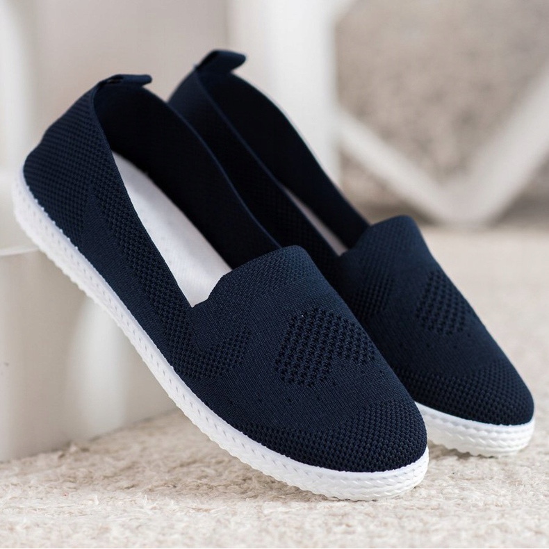 Via Giulia  Marineblaue Sneakers mit Lochmuster 2
