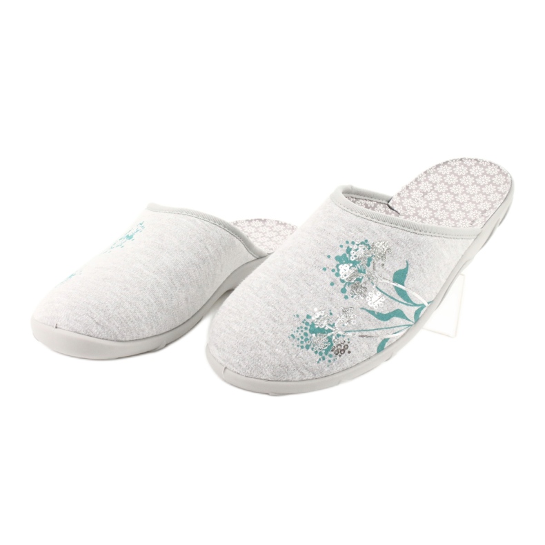 Befado farbige Damenschuhe 235D168 grau grün 2