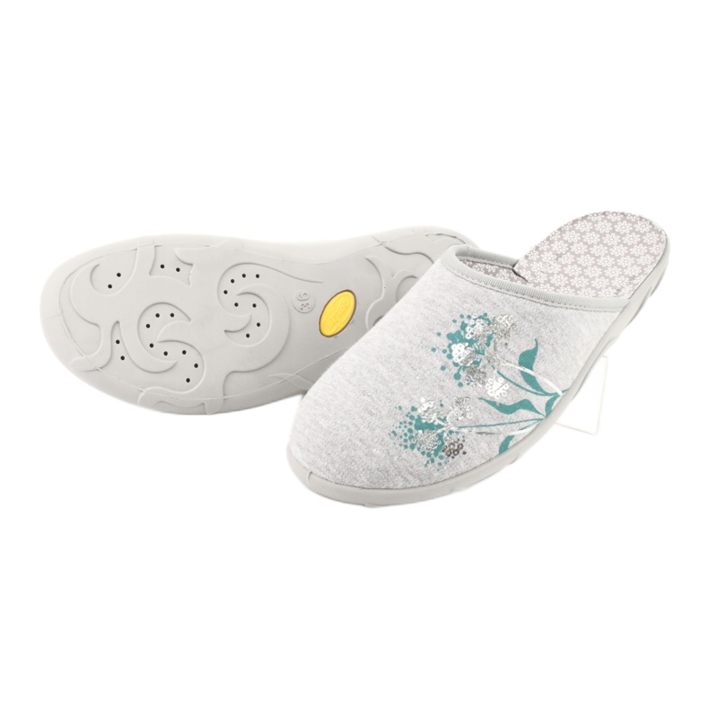 Befado farbige Damenschuhe 235D168 grau grün 3