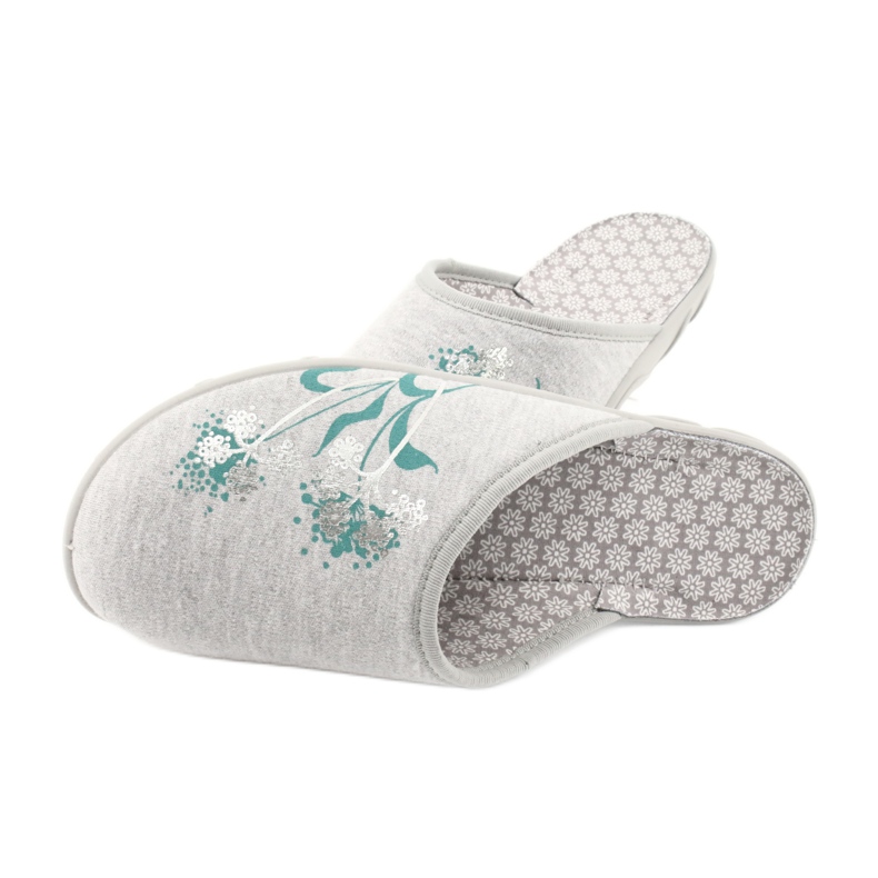 Befado farbige Damenschuhe 235D168 grau grün 4