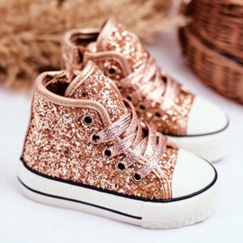 FRROCK Kinder Sneaker High Shiny Golden Ally 2