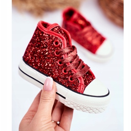 FRROCK Kinder Sneaker High Shiny Red Ally rot 2