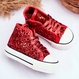 FRROCK Kinder Sneaker High Shiny Red Ally rot 1