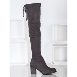 J. Star Slip-on-Stiefel an einem Pfosten grau 2