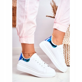 Damen Sportschuhe Lu Boo Weiß Metallic Matilda navy blau 2