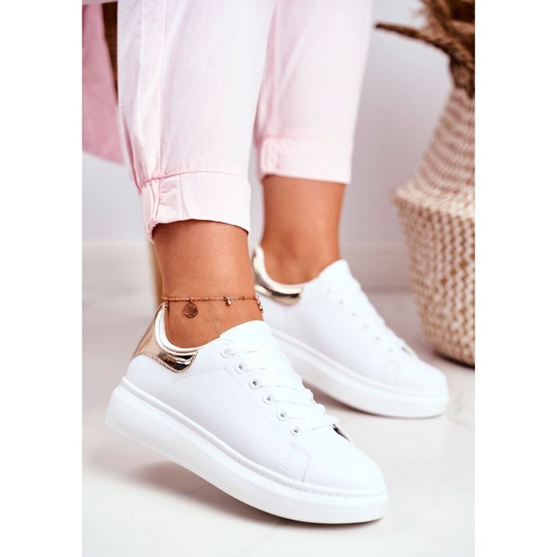 Damen Sportschuhe Lu Boo Weiß Metallic Gold Matilda gelb 1