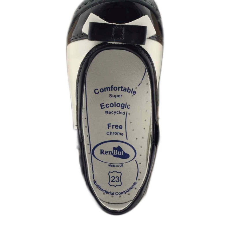 Ballerinas Kinderschuhe Ren But 1405 marineblau weiß 5