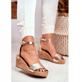 PS1 Damen Sandalen mit Keilabsatz Gold MarryMe golden 1