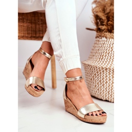 PS1 Damen Sandalen mit Keilabsatz Gold MarryMe golden 2