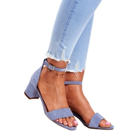 Damen Sandalen Eco-Suede Sergio Leone Blau SK839 1