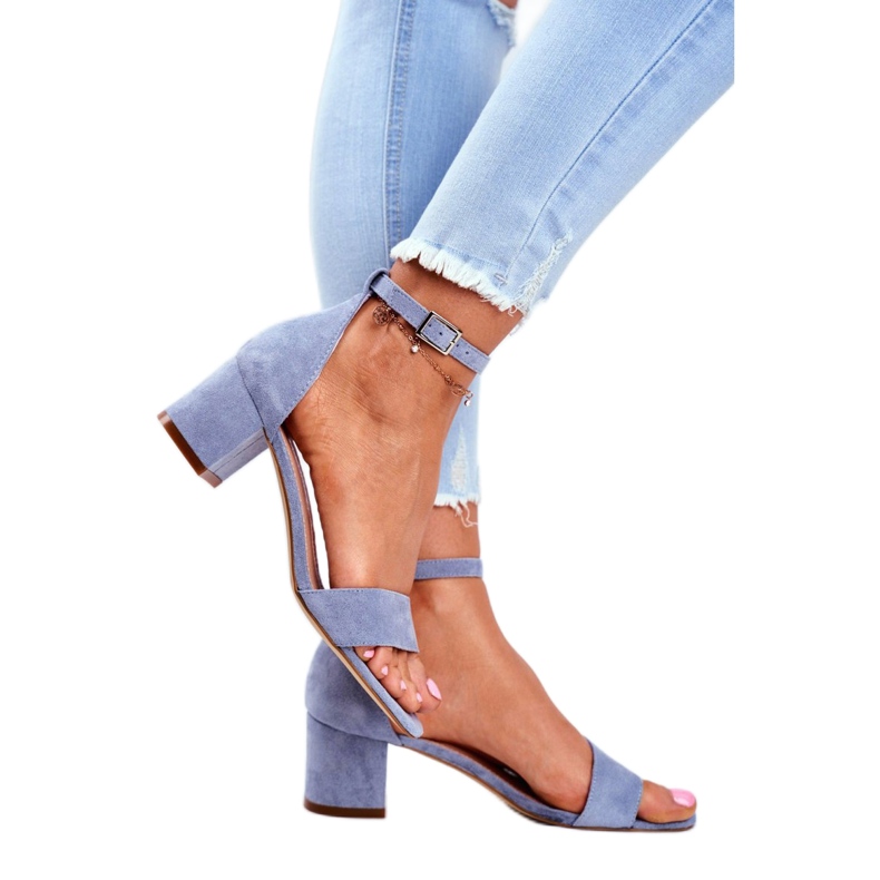 Damen Sandalen Eco-Suede Sergio Leone Blau SK839 3