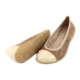 Caprice Damen Ballerinas 22152 Leder beige 3
