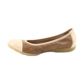 Caprice Damen Ballerinas 22152 Leder beige 1