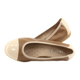 Caprice Damen Ballerinas 22152 Leder beige 4