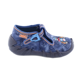 Befado Kinderschuhe 110P383 marineblau blau orange 1