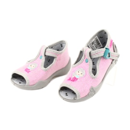 Befado Kinderschuhe 213P116 rosa grau 2