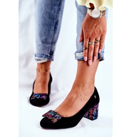 Damen Pumps Maciejka Wildleder Schwarz 3356A-62 / 00-1 2