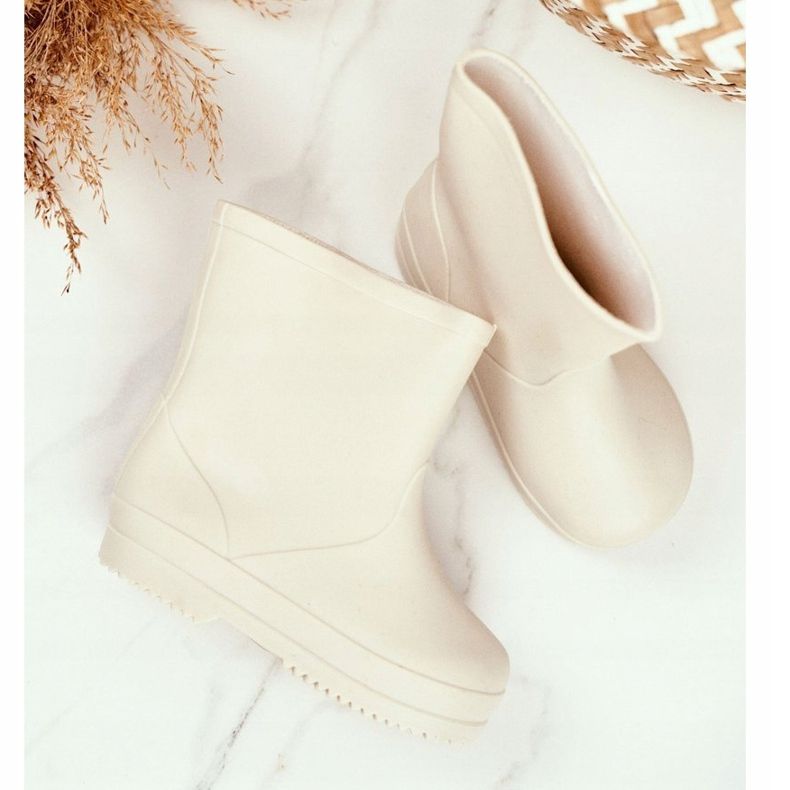 Beige klassische Gummigaloschen für Kinder Wiegenlied 1