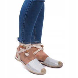 Sandalen Espadrilles Ballerinas Ballerinas 30550 Silber grau 1