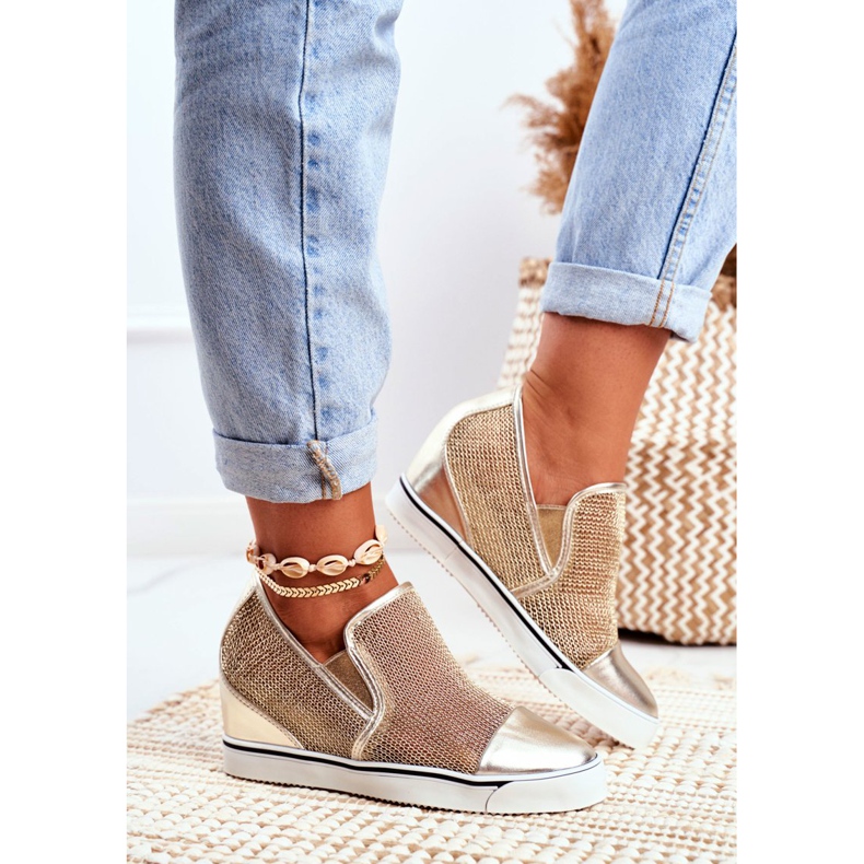 Damen Sneaker Lu Boo mit Mesh Golden Morgono 2