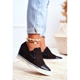 Damen Sneaker Lu Boo mit Mesh Schwarz Morgono 1