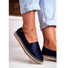Damen Espadrilles Geflochtene Sohle Marineblau Big Star DD274A147 navy blau 2