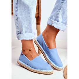 Damen Espadrilles Geflochtene Sohle Blau Big Star DD274A153 1