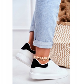 PS1 Damen Sportschuhe Weiß mit schwarzem Absatz Milly 1