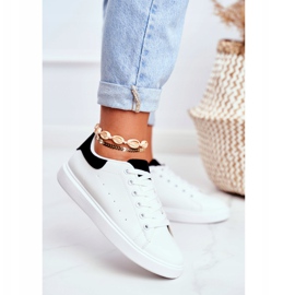 PS1 Damen Sportschuhe Weiß mit schwarzem Absatz Milly 2