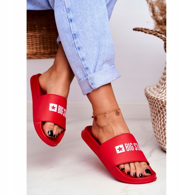 Damen Hausschuhe Big Star Rot GG274041 2