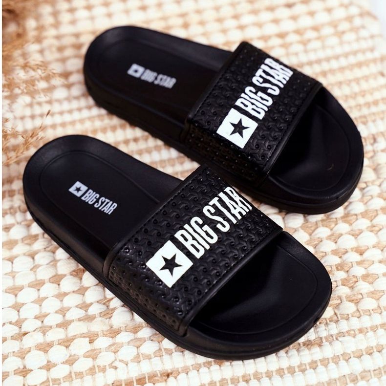 Kinder Hausschuhe Schwarz Big Star Quilted GG374800 1