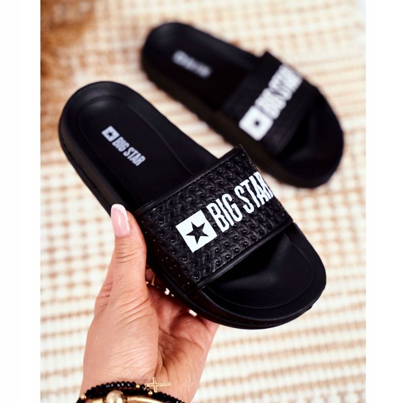 Kinder Hausschuhe Schwarz Big Star Quilted GG374800 2