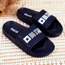 Kinderhausschuhe Big Star Navy Blue Stepp GG374802 marineblau 1