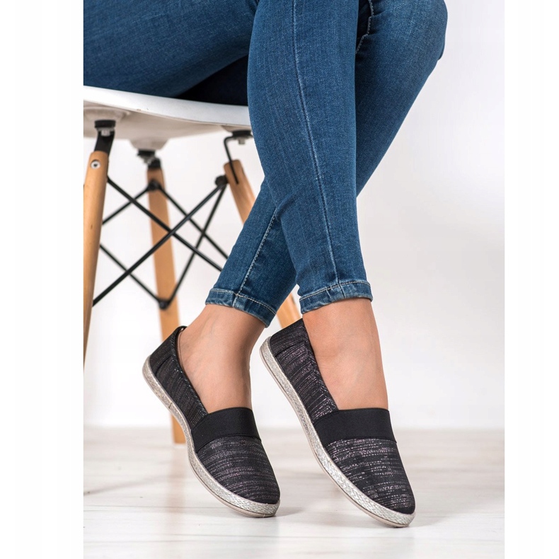 SHELOVET Stylische Slip-On-Sneaker schwarz 2